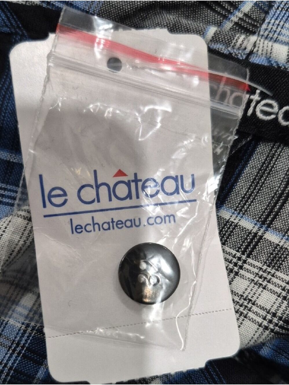 Le Château Blue, White & Gray Plaid Sweetheart Neck Top – NWT - Picture 11 of 13